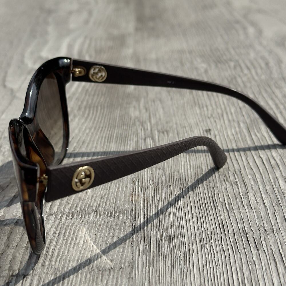 Authentic Gucci GG3786/S Optyl Cat-Eye Sunglasses - Tortoise/BM2 With COA - Picture 3 of 8